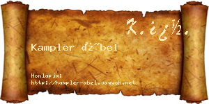 Kampler Ábel névjegykártya